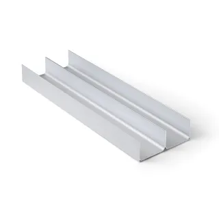 R5500 - Profiléen aluminium avec double rail pour séparateur de tiroir.