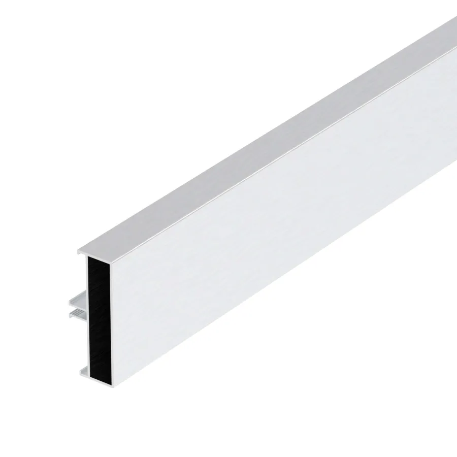 8137 - SNAP ON  - Profilé prise de main vertical intermédiaire plat pour côtés de 18 mm d’épaisseur.