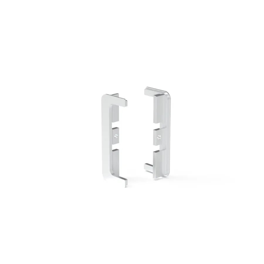 Äußeres Universal-Abschlussteil. Aluminium.  Abdeckung Vertiefung 1 mm.
