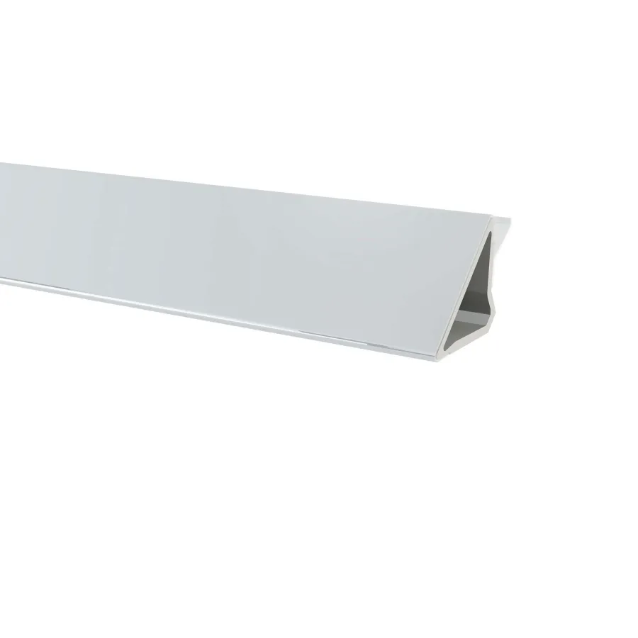 M3460 - Co-extruded plastic backsplash. 
Profile supplied with pre-attached double-sided tape.